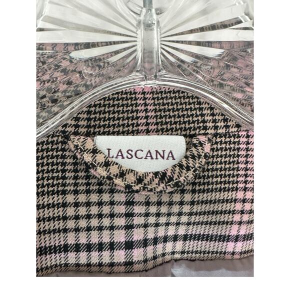 Lascana Pink Plaid Preppy Academia Work Career Single Breasted Blazer Size 14 - Picture 3 of 12